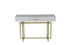 Стол-консоль Гарда P-MJ-003, 120х40х76 см, белый/золото