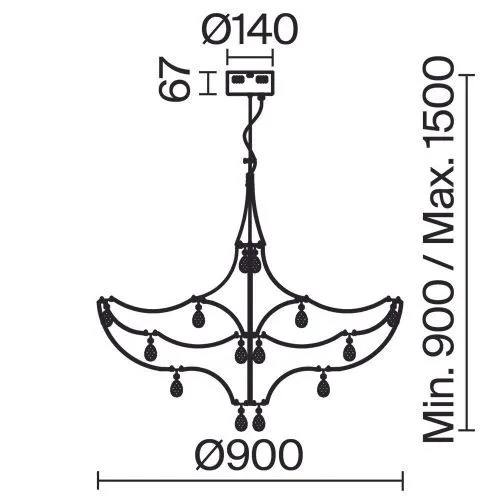Подвесной светильник Freya FR6138PL-L30BS фото 4