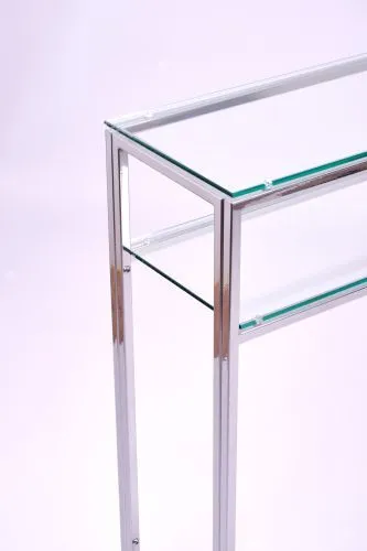 Консольный стол 1042-CS clear серебряный AllConsoles 100x25x80 фото 2