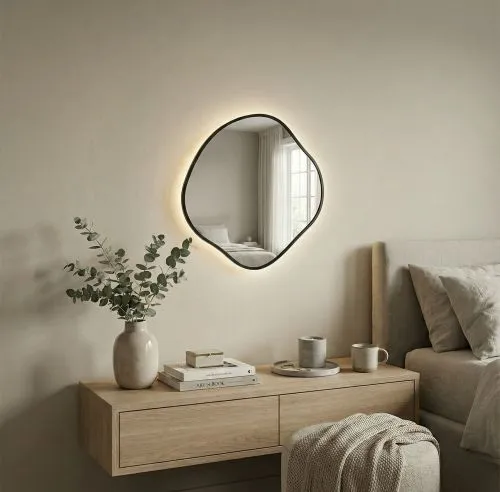 Organic M LED Black Зеркало в раме с подсветкой фото 2
