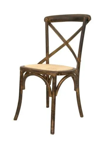 Стул венский CROSS BACK BRONZE бронзовый массив, ротанг фото 4