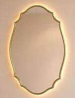 Antika Oval LED Gold Зеркало в раме с подсветкой