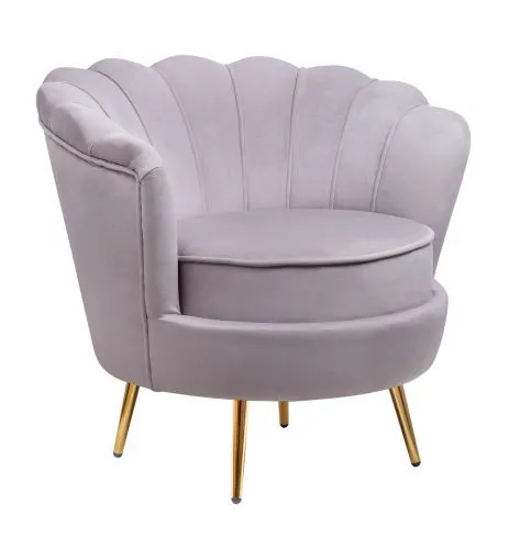 Кресло ракушка серое Pearl grey 75*75*85 см фото 2