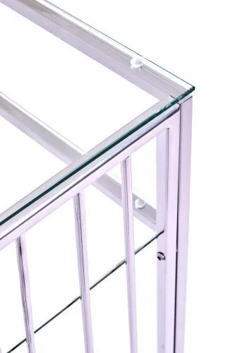 Консольный стол 1124-CS clear серебряный AllConsoles 80x25x80 фото 6