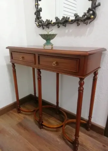 Консольный стол из массива HTSR2‑M орех, 80х33х74 см фото 11