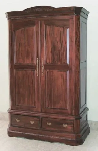 Платяной шкаф двустворчатый, темный орех 215*60*130 см