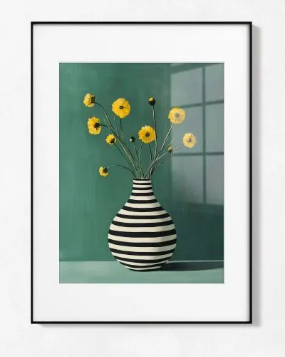 Постер "Flowers & striped vase" фото 3