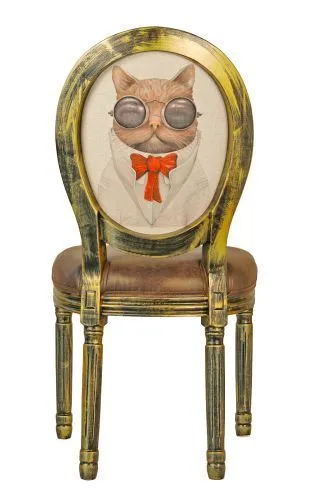 Стул медальон Volker golden cat фото 4