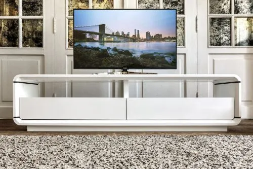 ТВ-тумба Opus белый, два ящика, глянцевая эмаль 180*45*h45 см фото 8