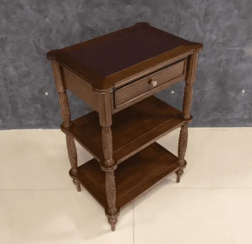Тумба-этажерка из массива 15351 BROWN орех, 55х40х85 см фото 4