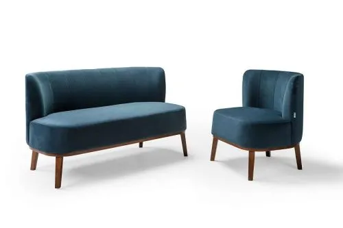 Диван в скандинавском стиле Diag blue 75*62*132 см фото 3