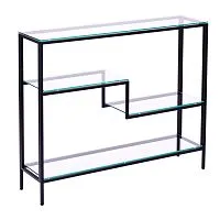 Консольный стол 1012-CB clear черный муар AllConsoles 100x25x80