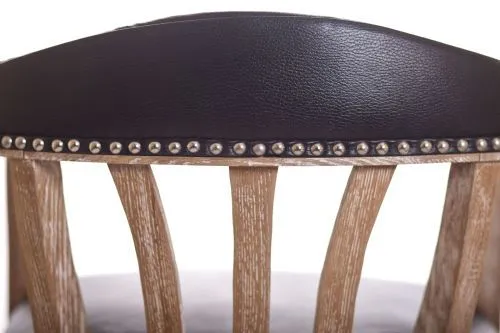 Стул Tanner black leather, натуральная черная кожа фото 6