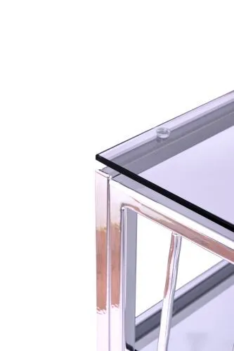 Консольный стол 1124-CS grey серебряный AllConsoles 80x25x80 фото 3