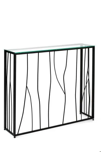 Консольный стол 1022-CB clear черный муар AllConsoles 100x25x80 фото 9