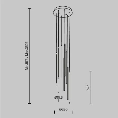 Подвесной светильник Maytoni MOD236PL-L54BS3K фото 10