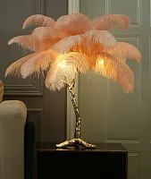 Лампа настольная с перьями  FEATHER LAMP, Цвет: розовый