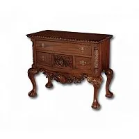 Тумба консоль резная из массива Chippendale LB‑M орех, 92х47х80 см