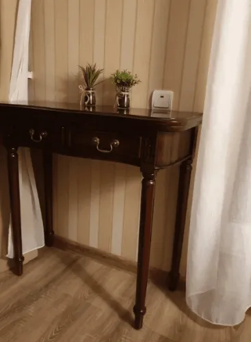 Консоль с ящиками из массива T026 орех, 80х35х78 см фото 15