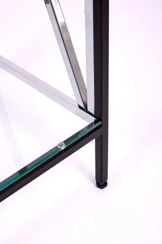 Консольный стол 1033-CB_S clear черный муар, серебряный AllConsoles 80x35x80 фото 4