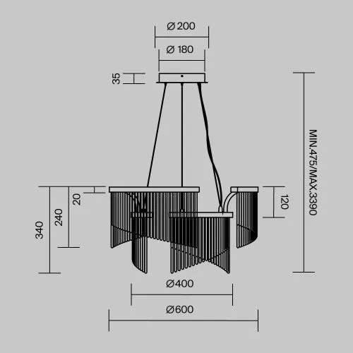 Подвесной светильник Maytoni MOD378PL-L25MGK фото 12