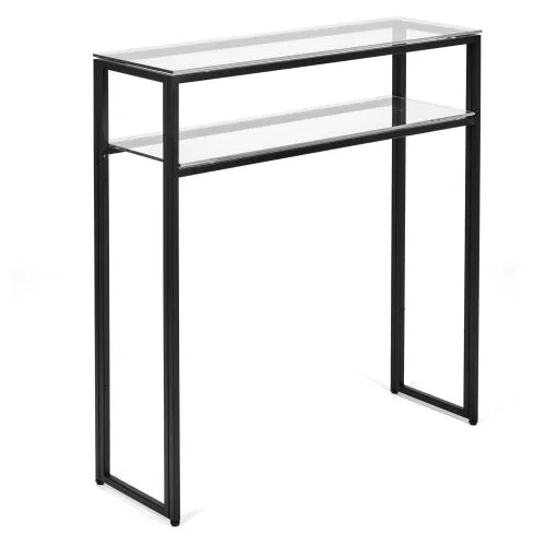 Консольный стол 1044-CB clear черный муар AllConsoles 80x25x80