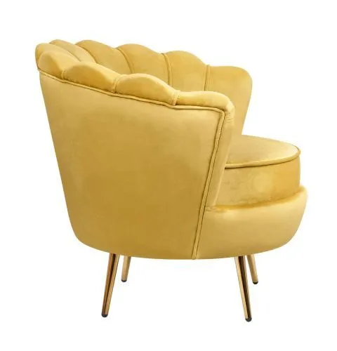 Кресло ракушка Pearl yellow желтый 75*75*85 см фото 3