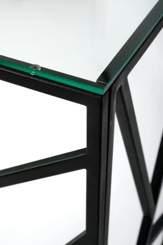 Консольный стол 1053-CB clear черный муар AllConsoles 80x35x80 фото 7