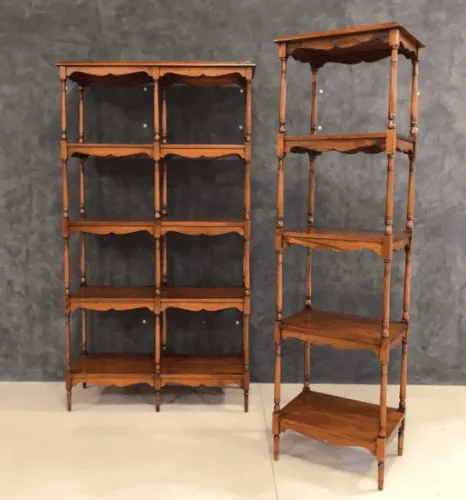 Этажерка деревянная из массива ROS02-M (орех) 83х33х150 см фото 10