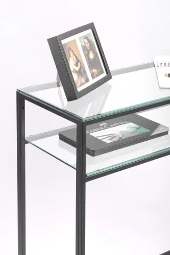 Консольный стол 1041-CB clear черный муар AllConsoles 100x35x80 фото 6