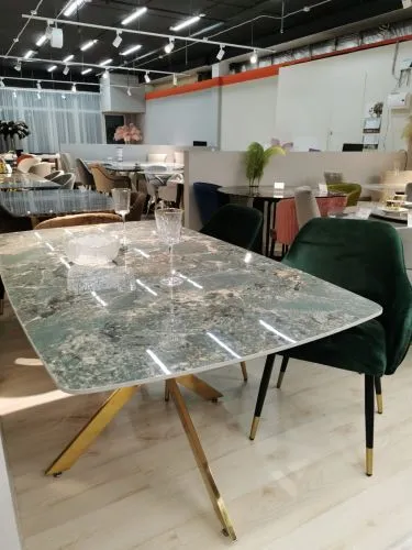 Стол обеденный Элис Рэк DT2850А.1, 160х90х75 см, малахитовый фото 4