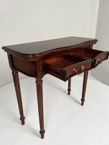 Консоль с ящиками из массива T026 орех, 80х35х78 см фото 12