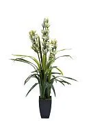 29BJ-911-33 Орхидея Цимбидиум (Cymbidium) искусств. лаймовая в горшке h110 см