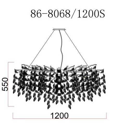 86-8068/1200S Люстра d.120*45 см, металл цвет хром фото 3