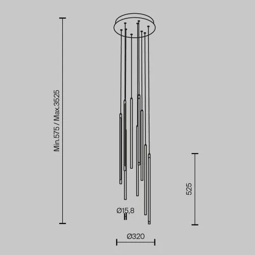 Подвесной светильник Maytoni MOD236PL-L54B3K фото 15