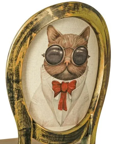 Стул медальон Volker golden cat фото 2