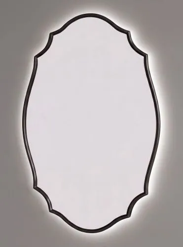 Antika Oval LED Black Зеркало в раме с подсветкой