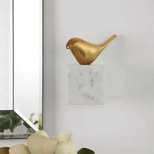 Настенный декор FLYING SOLO Uttermost из мрамора и латуни фото 6