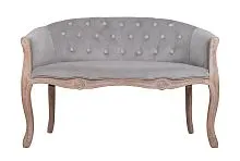 Диванчик Kandy double grey velvet, серый 71*62*104 см