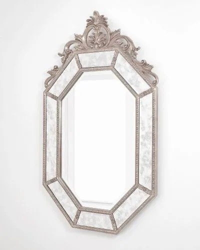 Зеркало настенное в раме Лидс Florentine Silver/19, серебро