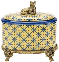 Шкатулка на ножках с кошечкой 13х9х12см