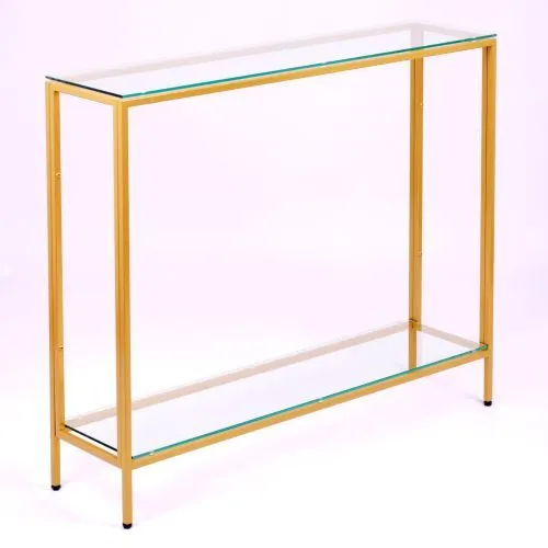 Консольный стол 1082-CG clear золотой AllConsoles 100x25x80