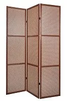 Ширма Глория (3 секции) каркас орех / перфорация орех  132×2×180 см