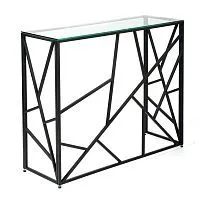 Консольный стол 1051-CB clear черный муар AllConsoles 100x35x80