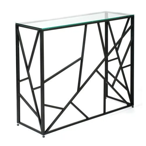 Консольный стол 1051-CB clear черный муар AllConsoles 100x35x80