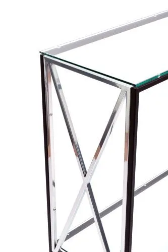 Консольный стол 1031-CB_S clear черный муар, серебряный AllConsoles 100x35x80 фото 7