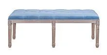 Банкетка большая в стиле прованс Kina middle light blue
