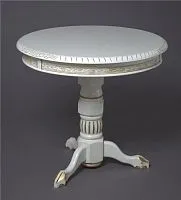 Кофейный столик в цвете слоновая кость с золотом 65*70*70 см
