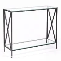 Консольный стол 1031-CB clear черный муар AllConsoles 100x35x80