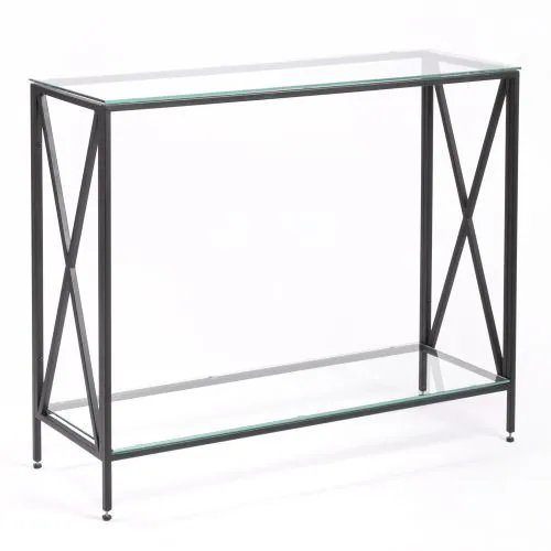 Консольный стол 1031-CB clear черный муар AllConsoles 100x35x80